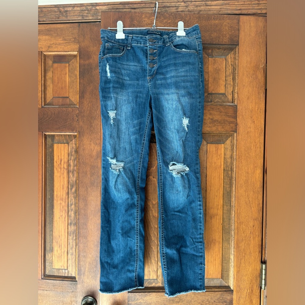Imperial Star Girls Distressed Jeans Snap Fly 16